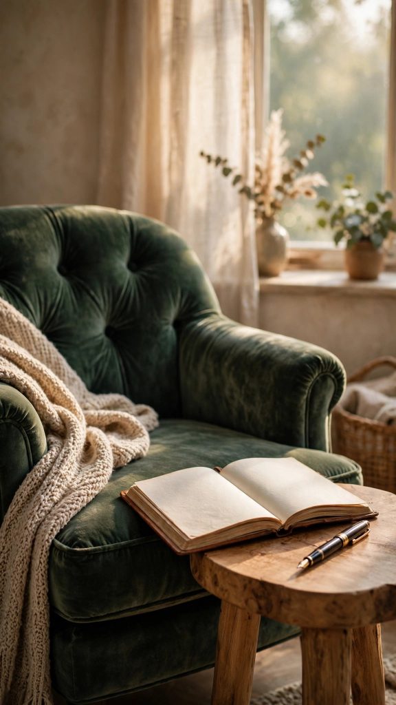 Idea 1: The Morning Pages Ritual on Velvet Pages