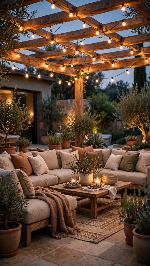 Idea 1: Canopy of Warm String Lights Draped Overhead