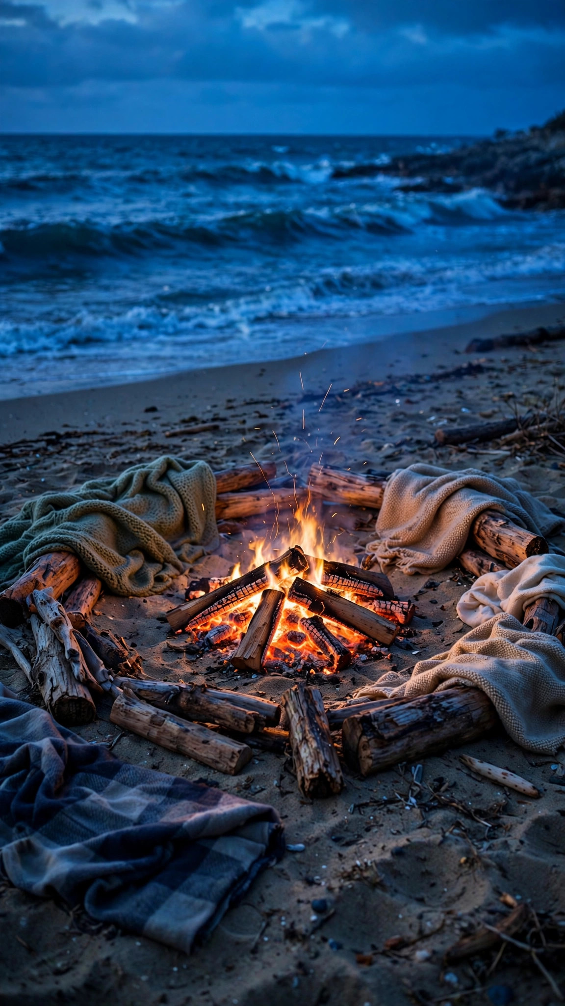 Idea 8: Beach Bonfire Circle