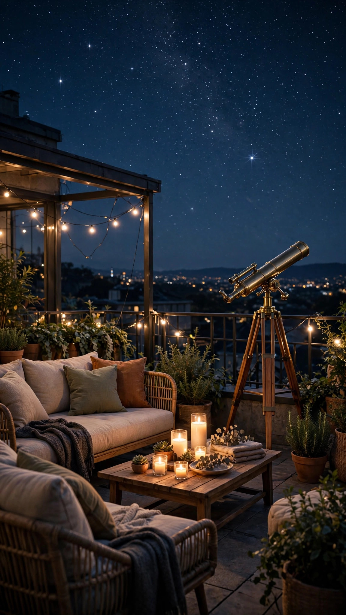 Idea 10: Starlit Rooftop Terrace